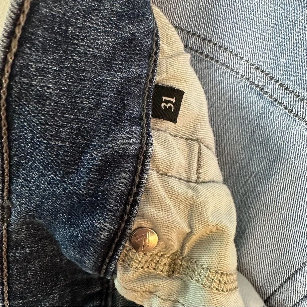 7 For All Mankind Light Blue Slim Straight Jeans